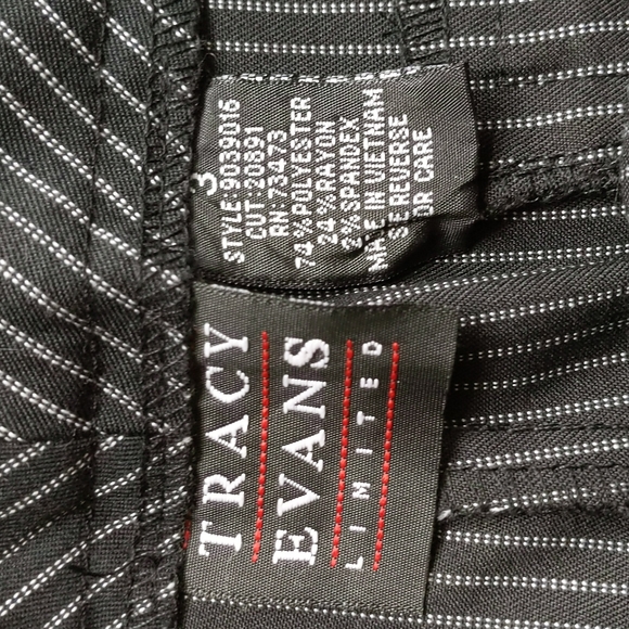 NEW Tracy Evans Limited Striped Flared Bootcut Trouser Pants J3 Black White - Picture 3 of 16